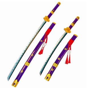 海贼王索隆刀新款新刀阎魔天羽羽斩大快刀紫cos武器道具木刀竹刀