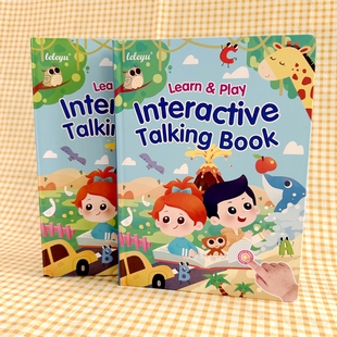出口热卖纯英文点读早教发声书会说话有声书儿童认知场景学习玩具