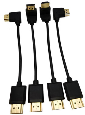 弯头HDTV高清线 HDMI公对公延长线 上下左右弯电脑电视视频连接线