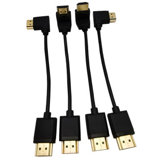 弯头HDTV高清线 HDMI公对公延长线 上下左右弯电脑电视视频连接线