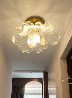 法式轻奢花瓣过道灯走廊阳台灯楼梯衣帽间入户玄关小吸顶灯高级感