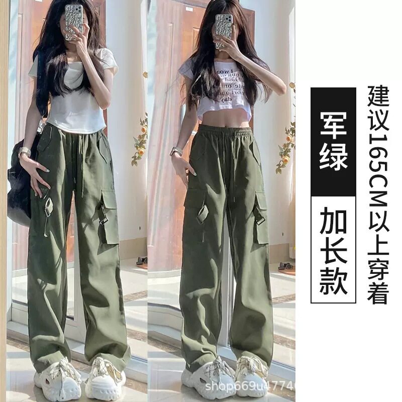 街头运动舞蹈阔腿裤女工装裤