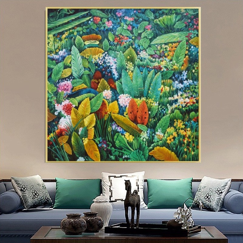 新款印花正品DMC十字绣客厅卧室餐厅玄关名画油画 莫奈花园