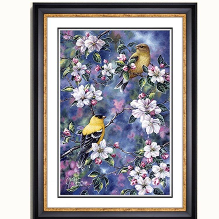 新款印花dmc十字绣客厅餐厅油画