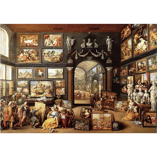 新款印花正品DMC十字绣纯棉线绣客厅卧室欧式油画 坎巴丝帕画廊