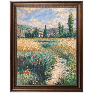 新款印花正品法国DMC十字绣 莫奈印象风景油画 圣马丁岛上的小路