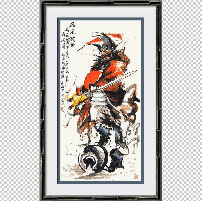 精准风印花客厅钟馗十字绣