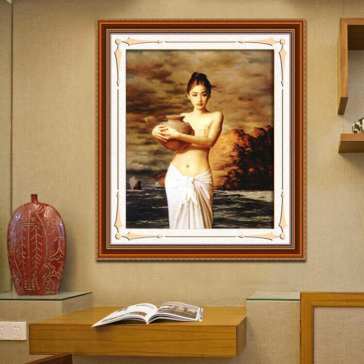 新款 大画 包邮 正品dmc十字绣套件 人物油画 陶美人