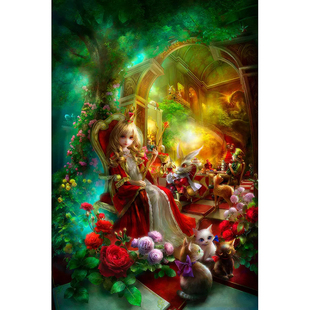 新款印花正品DMC十字绣客厅卧室儿童房卡通动漫人物爱丽丝皇后