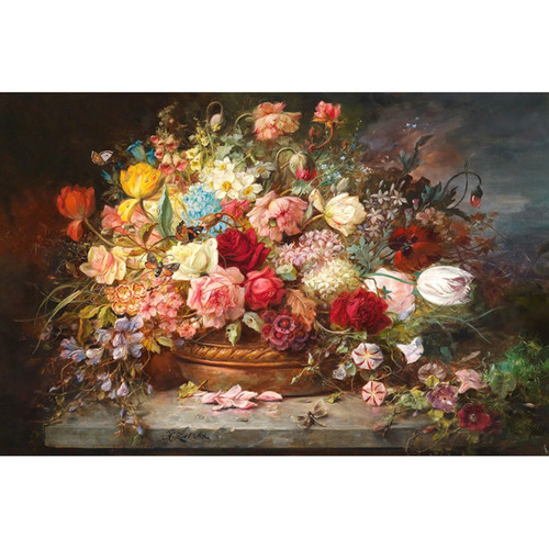 DMC十字绣客厅卧室餐厅花卉油画