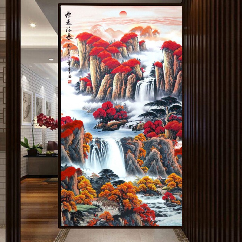 精准纯棉绣线十字绣客厅印花DMC