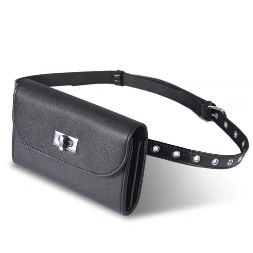 耐磨手机腰包两用十字纹导购包