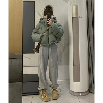 加厚短款棉服女连帽面包服外套冬