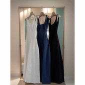 夏季 裙子女潮 显瘦中长款 气质收腰吊带背心连衣裙女2026年新款 法式