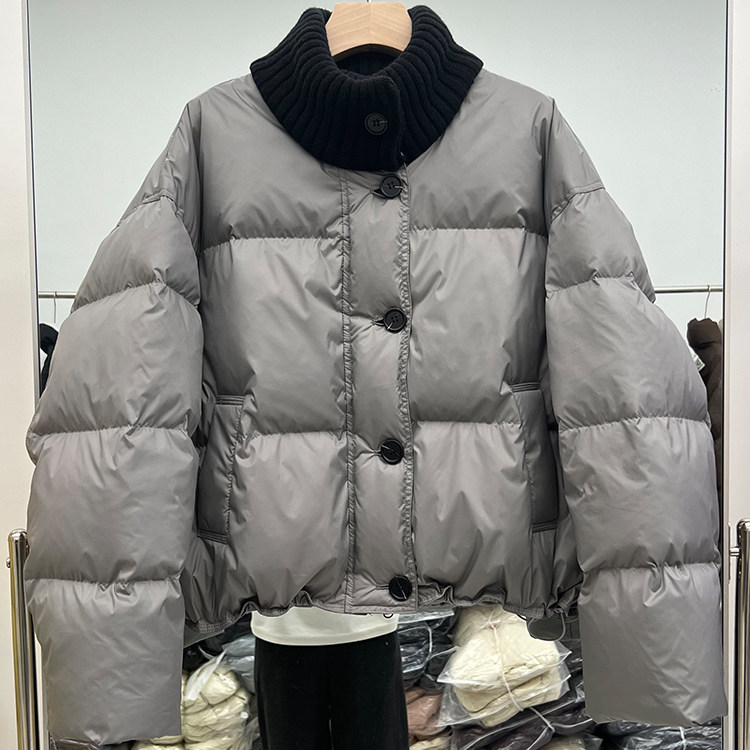 【送运费险】半高领短款棉服女