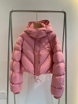 【赠运费险】粉色短款连帽棉服