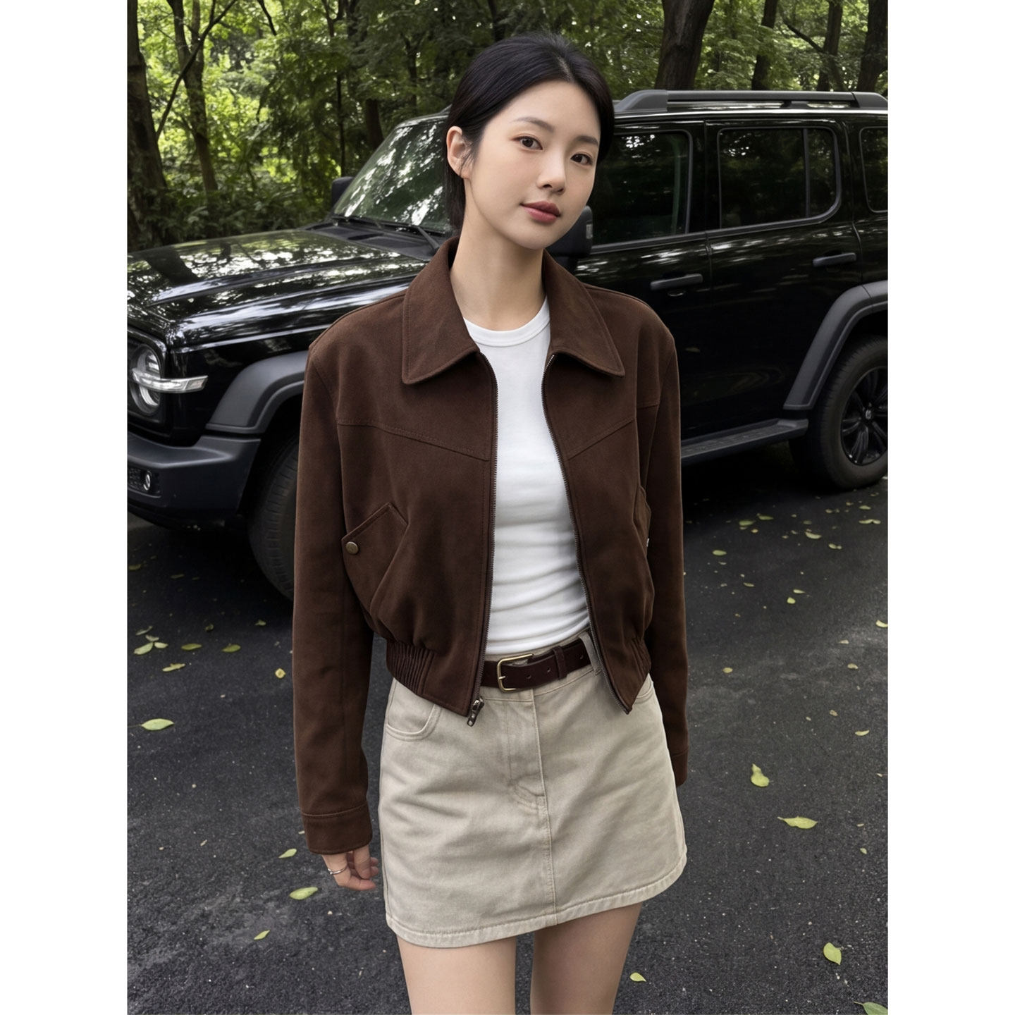 【送运费险】短款长袖夹克外套女