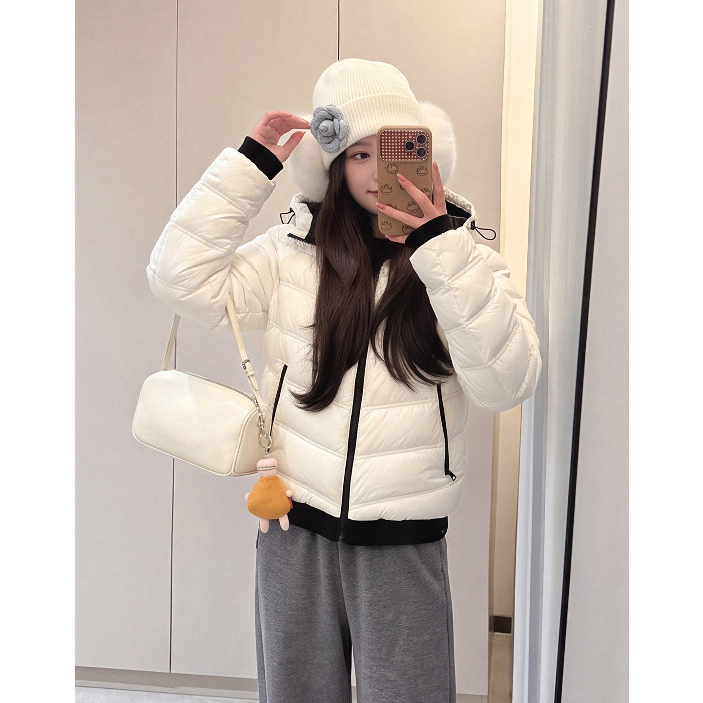 【送运费险】韩版宽松连帽棉服女