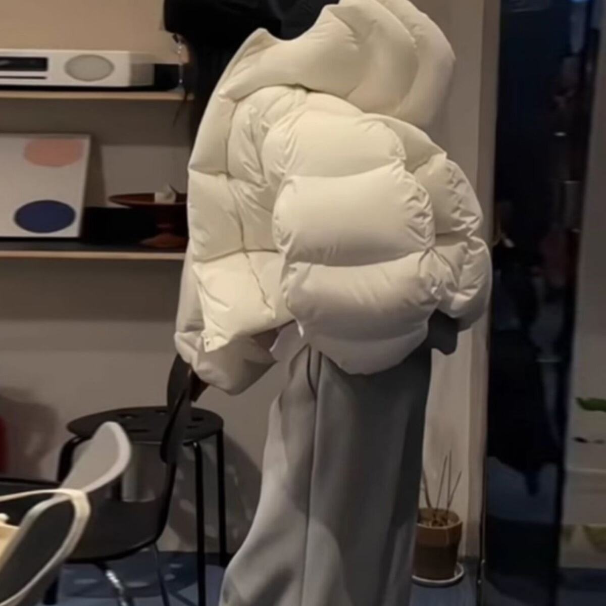 韩系高级感小众连帽棉服女2026冬季流行小个子设计感面包服外套女