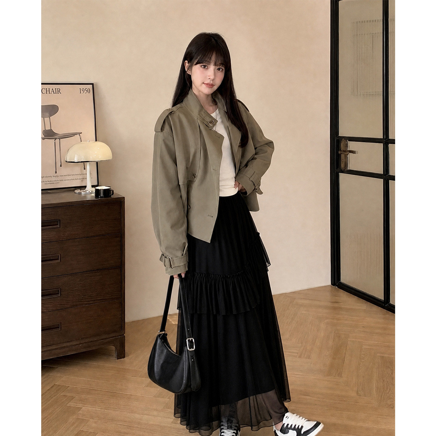【送运费险】双排扣风衣外套女