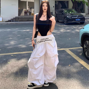 美式辣妹性感连体吊带背心女外穿夏季新款低腰休闲阔腿裤两件套装