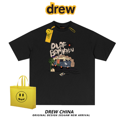 官网drew明星同款设计感短袖T恤