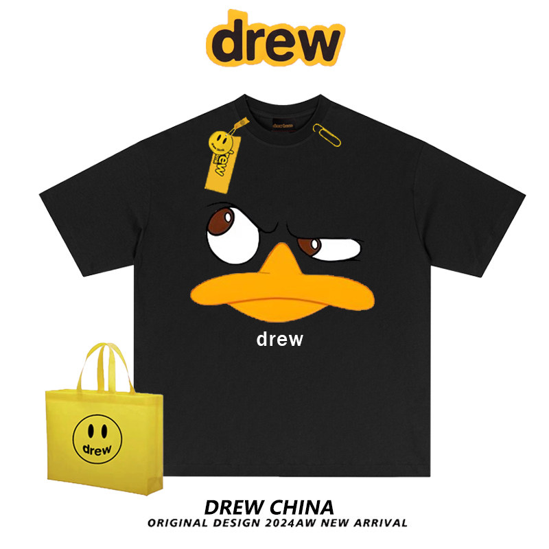 drew美式潮牌趣味鸭子印花短袖