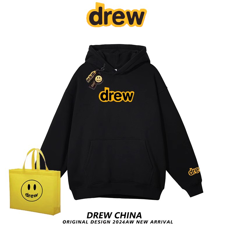 drew美式潮牌字母印花情侣卫衣