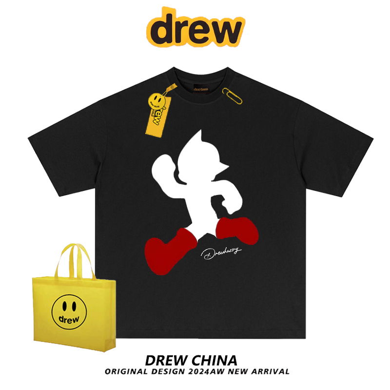 Drew美式潮牌奔跑阿童木印花短袖