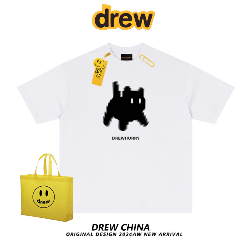 Drew美式潮牌幻影猫咪印花短袖