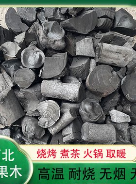 苹果木炭无烟高温烧烤炭围炉煮茶