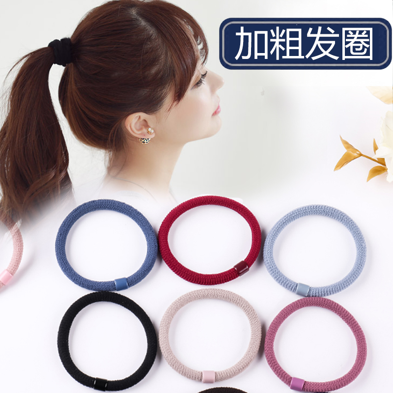 韩国成人皮套发绳高弹力加粗头绳