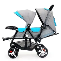 Xe đẩy em bé đôi phía trước và phía sau ghế đôi Xe đẩy em bé gấp nhẹ có thể ngồi ngả xe đẩy em bé - Xe đẩy / Đi bộ xe đẩy du lịch cho bé