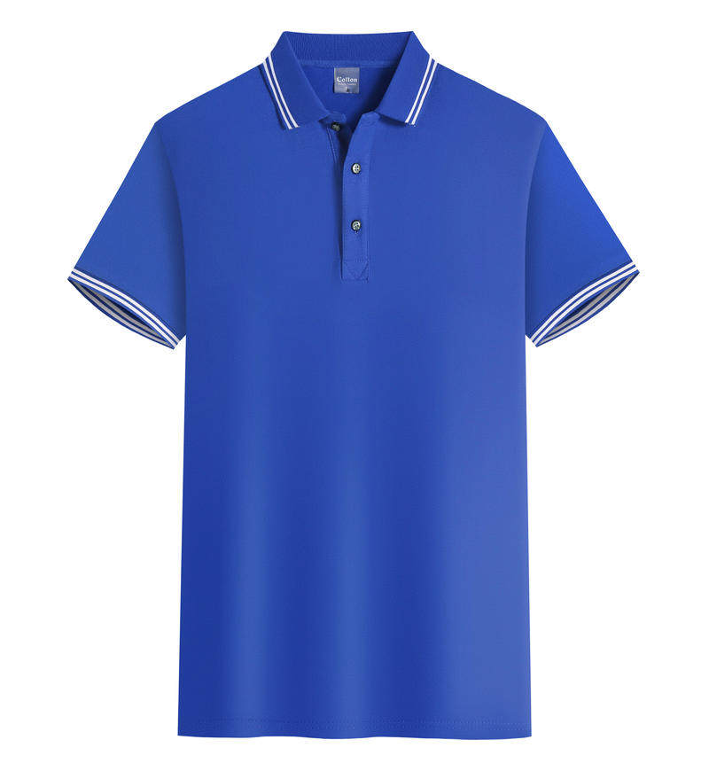 纯棉亲子polo衫印logo企业团建餐饮工作服翻领t恤文化衫刺绣