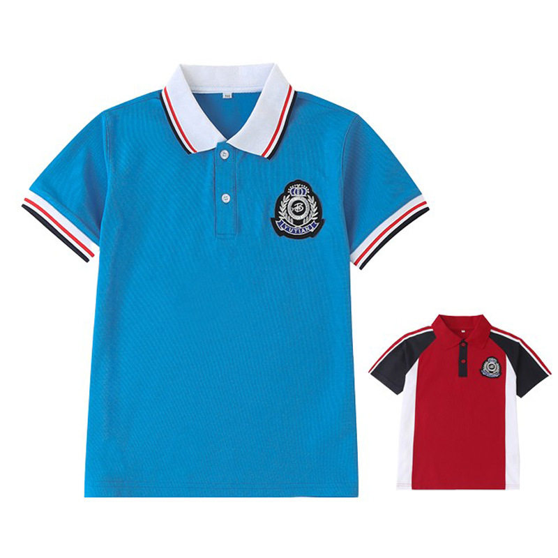 【校徽现货】沈北雨田学校中小学校服夏季短袖英伦风T恤上衣
