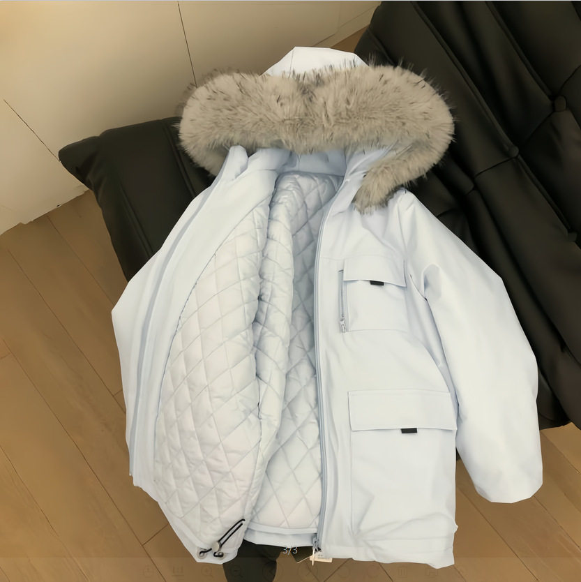 2026秋冬季新款女童中大童冬装棉衣加厚羽绒棉服纯色保暖棉袄外套