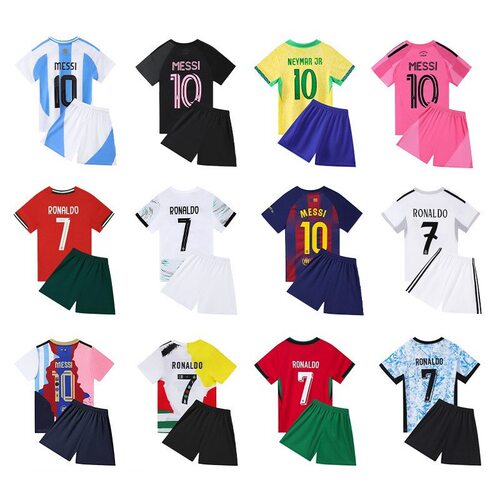 童装球衣25款印字号球衣儿童足球服小学生运动套装Soccer Jersey