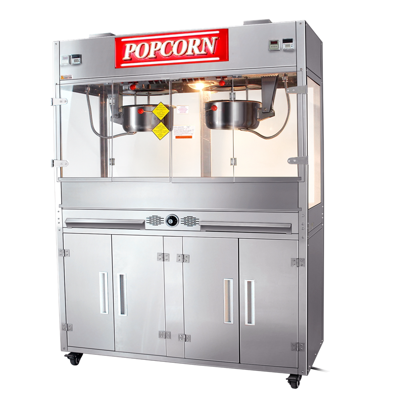 双锅16安士电影院爆米花机商用大型玉米花机器爆谷机球形不粘锅