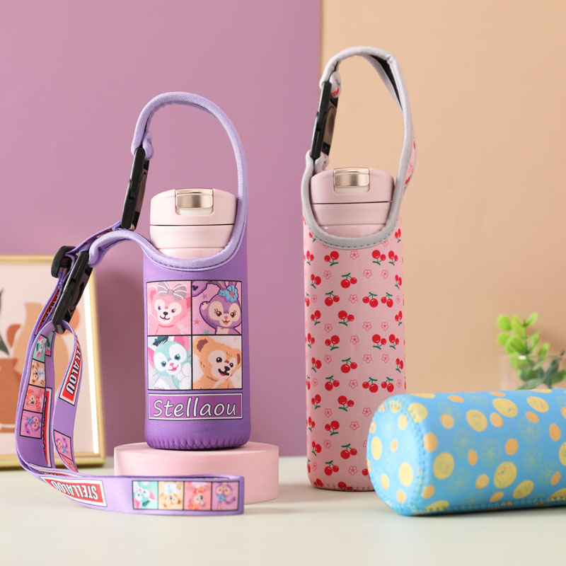 200 300ml细长型虎保温杯杯套 手提斜挎两用保护套便携水杯袋