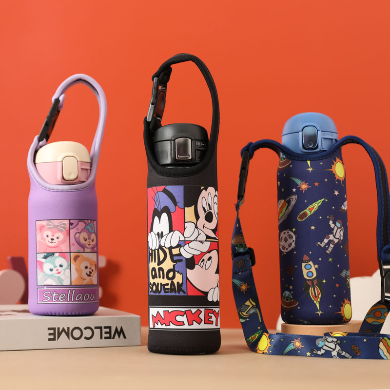 印象保温杯360 480 600ML手提斜挎水杯袋 防摔保护套 绳子可拆卸