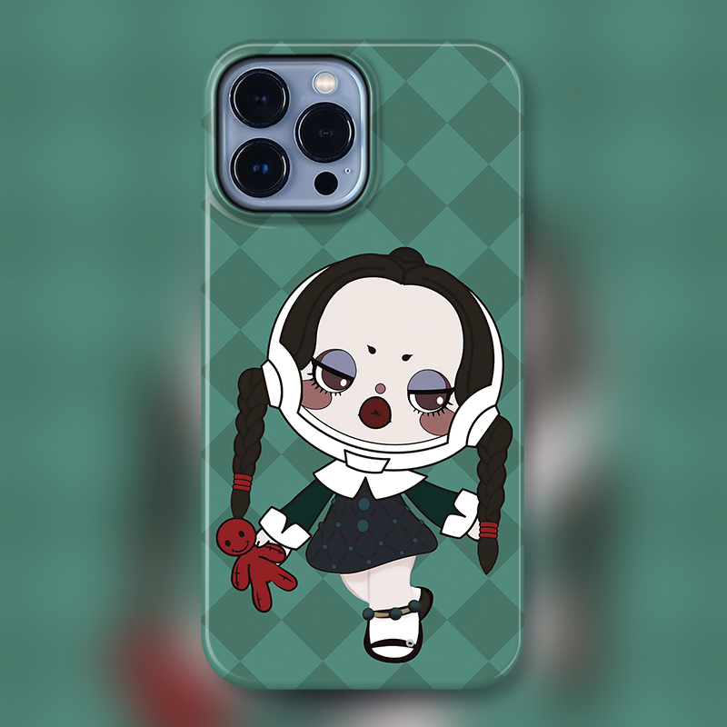 POP潮玩SP亚当斯一家盲盒适用iPhone15Promax苹果手机壳潮牌14防摔套13个性12女孩11暗黑沉默温丝黛WEDNESDAY