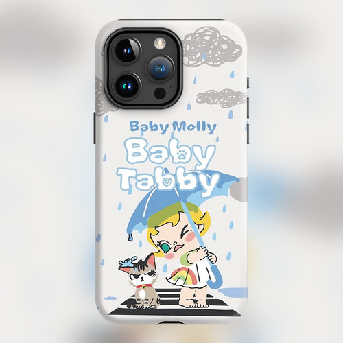 潮玩新款16plus喵趣横生BABY MOLLY适用iPhone15Promax苹果手機殼14防摔套13磨砂软壳TABBY磁吸Magsafe茉莉