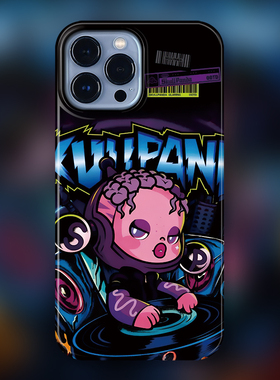 POP潮玩支架SP熊喵大娃适用iPhone15Promax苹果新款手机壳14防摔套13/12/11可爱卡通盲盒电音赛博朋克废土风