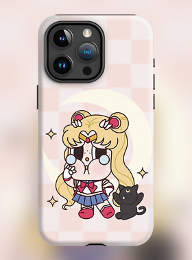 美少女战士X CRYBABY潮玩新款16plus适用iPhone15Promax苹果手机壳14防摔套13磨砂软壳磁吸Magsafe水兵月哭娃