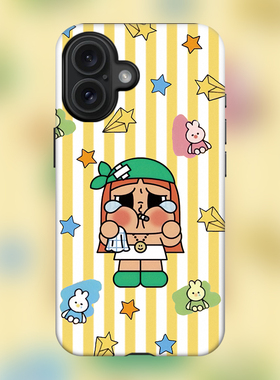 玛特潮玩情侣新款16plus哭娃闺蜜适用iPhone15Promax苹果手机壳14防摔套13磨砂卡通Crybaby磁吸Magsafe黄色XS