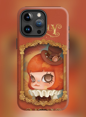 2025潮玩新款16plus经典油画Molly适用iPhone15Promax苹果手机壳14防摔套13磨砂茉莉软壳磁吸Magsafe橙色硬壳