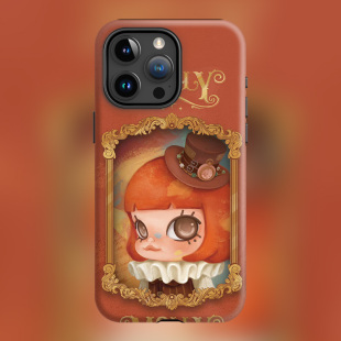 2025潮玩新款 油画Molly适用iPhone15Promax苹果手机壳14防摔套13磨砂茉莉软壳磁吸Magsafe橙色硬壳 16plus经典