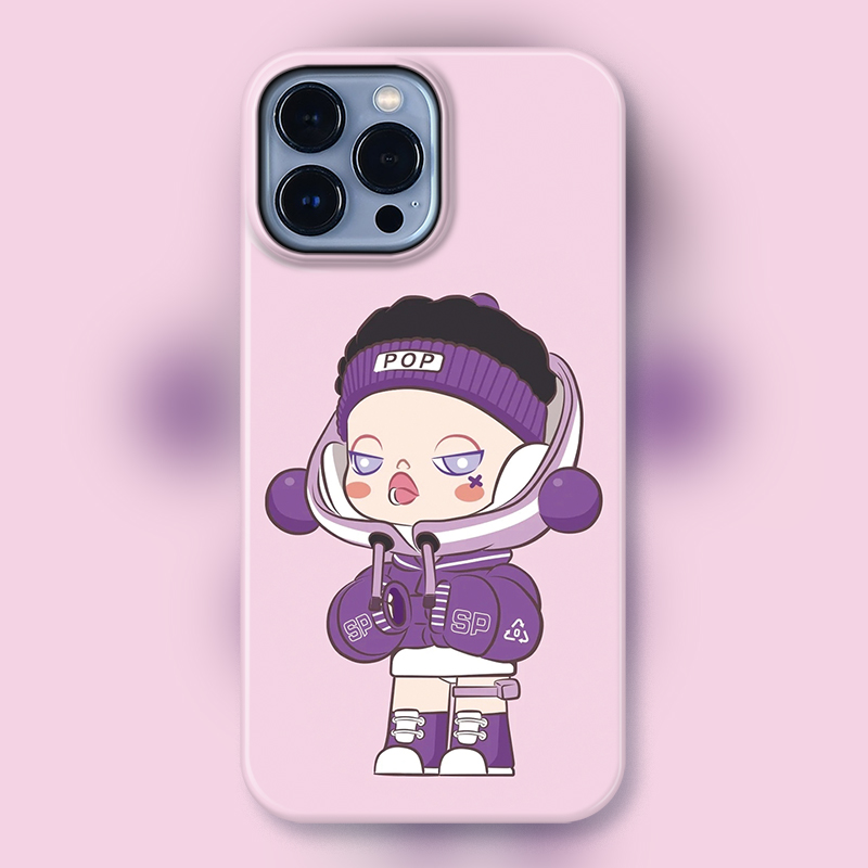 POP SP玛特熊喵热潮HYPE紫酷酷适用iPhone15Promax苹果手机壳潮牌14防摔套13个性12女11可爱卡通明星同款盲盒