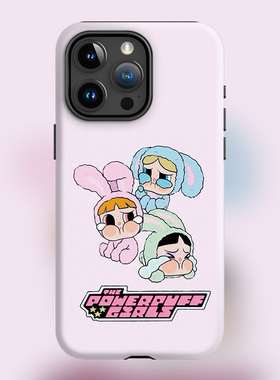 飞天小女警XCRYBABY联名潮玩新款16plus适用iPhone15Promax粉色苹果手机壳14防摔套13磨砂哭娃软壳磁吸Magsaf