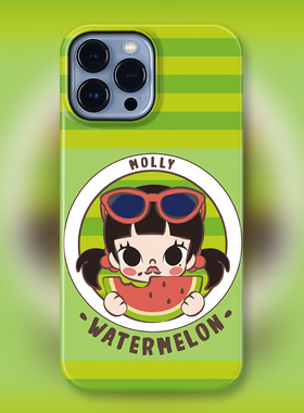 POP茉莉定制图我的小时候Molly适用iPhone15Promax苹果手机壳潮牌14防摔套13个性12女11可爱卡通潮玩手办盲盒